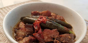 Smoke Pork With Axone Large Fermented Soya Beans