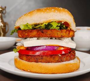 Paneer Double Patty Loaded Burger