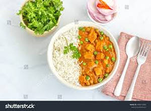 Mutter Paneer & Rice