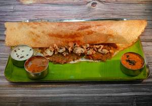 Mushroom masala dosa