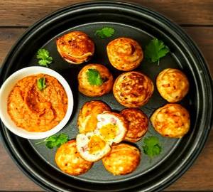 Chicken kuzhi Paniyaram ( 7 nos ) Chutni