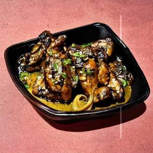 Grilled MushroomChicken Black Pepper Sauce