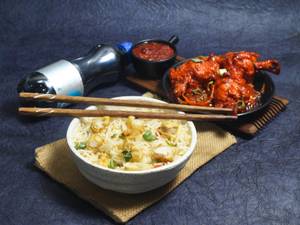 Chicken Lollipop(3Pcs)+Chicken Fried Rice(Half)+Softdrink