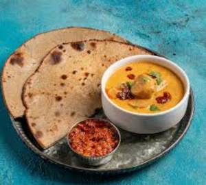 Jodhpuri gatta with leshun chutney 2 bajra ki roti