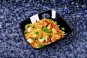 Chicken burnt garlic fried rice