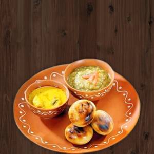 Desi Ghee Fried Paneer Bati [4 Pcs] With Delicious Chokha
