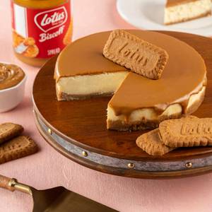Lotus Biscoff Baked Cheesecake