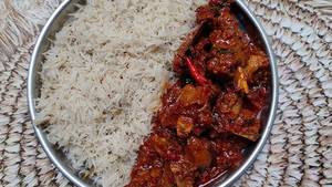 Jeera Rice With Mutton Kasha