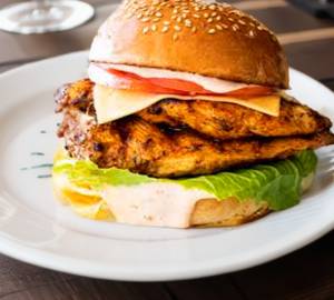 Barbeque chicken burger