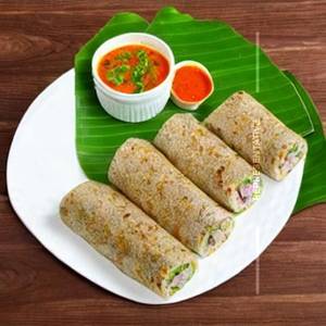 Soyabean Macroni Bhurji Roll [ Tawa Roti ]