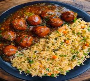 Veg manchurian fried rice