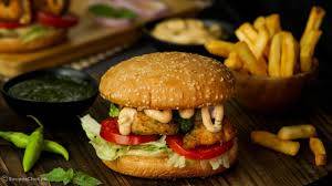Mughlai chicken burger