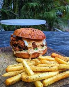 Kadhai chicken burger