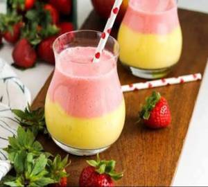 Mango with strawberry