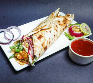 Mushroom Kathi Roll