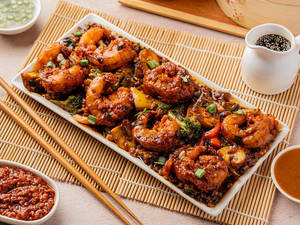 Prawns Oyster Dry (7 Pieces)