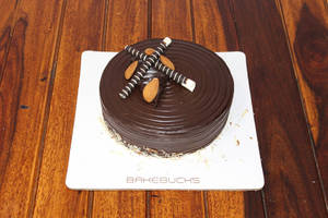 Eggless Choco Almond Cake