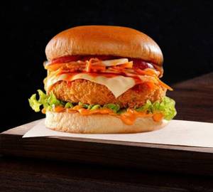 Ultimate Spicy Schezwan Veg Burger