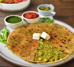 2 Stuffed  Matar paneer Paratha