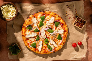 Woodfired - Chicken, Cheese, Onion & Capsicum Pizza