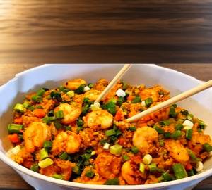 Tiger prawns Butter Schezwan fried Rice 20 pieces
