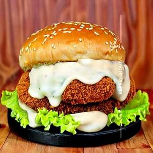 Fried Chicken Crunchy Mayo Cheese Burger