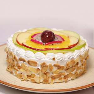 Eggless Fresh Fruit Cake