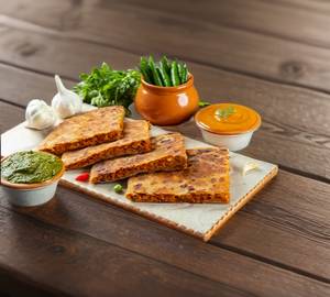 2 loaded Chicken Paratha