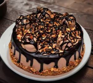 Eggless Chocolate Almond Cake