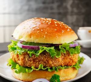 Veg burger with french fries