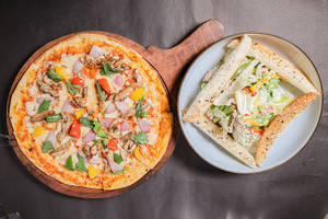 Caribbean Pizza & Chicken Caesar Salad
