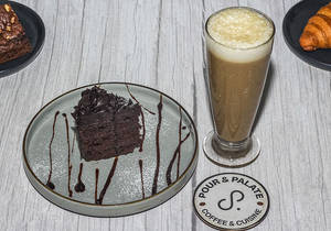 Classic Cold Coffee & Belgian Chocolate Cake Slice