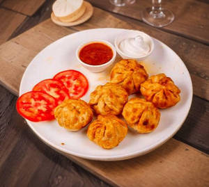 Corn Cheese Momos [fried]