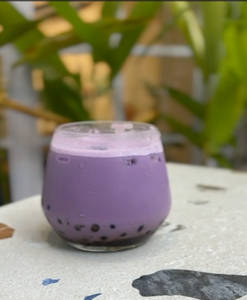 Strawberry & Taro Boba Tea