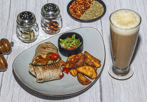 Classic Caesar Wrap & Classic Cold Coffee