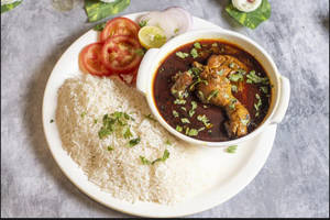Chicken Curry [2 Pieces] With Steamed Rice [1 Plate]