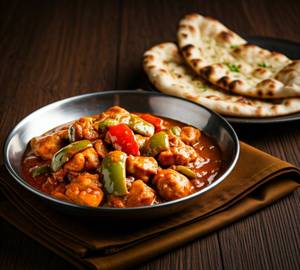 Gravy Chicken Chilli with Homemade baked 2 Naan
