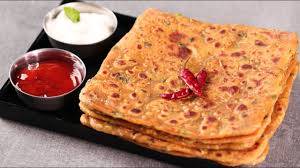 2 Tawa Ajwain Paratha With Curd And Pickle