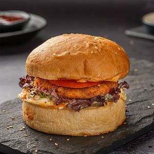 Veg Schezwan Cheese Burger