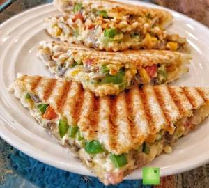 Paneer cheese grilled sandwich
