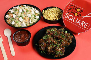 Chicken Chilli With Chicken Fried Rice & Dry Noodles