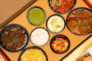 Mutton Curry & Egg Curry Thali