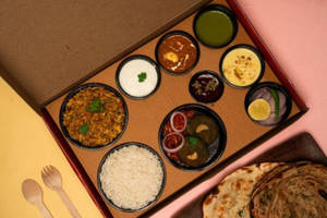 Butter Chicken & Egg Curry Thali