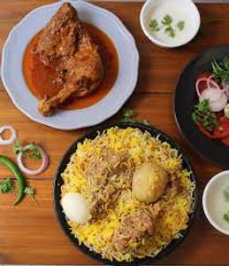 Chicken Egg Biryani  With Chicken Gravy