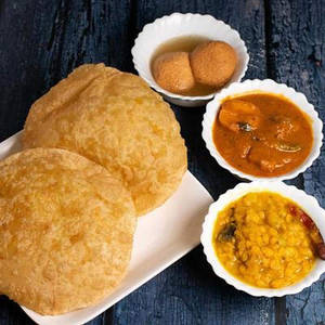 Radhaballabi (3pcs) + Cholar Dal + Aloo Dum + Sweet