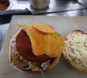 Aloo Tikki Cheese Crunch Burger