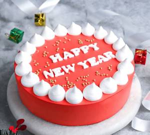 Happy New Year Strawberry Cake