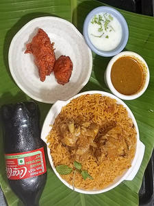 Chicken Dum Biryani+kebab+250ml Soft Drinks