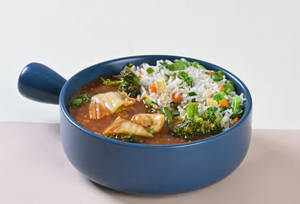 Hot Garlic Vegetable With Burnt Garlic Rice Bowl
