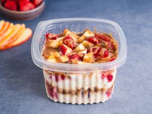 Overnight Oats And Caramel Fruit Parfait